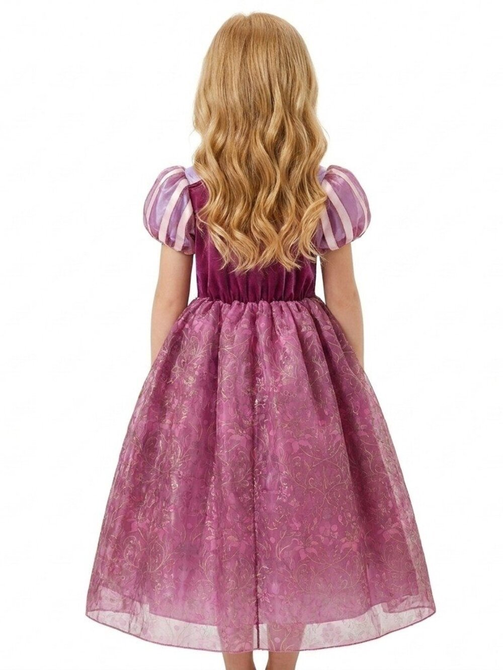 Rapunzel Inspired Princess Dress Pink Purple Gold Costume - Picture 2 of 2
